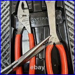 Snap on tools orange soft grip xtra long heavy duty plier set pl330