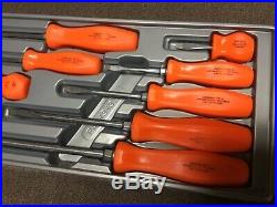 Snap on tools screwdriver set 8 pc and 4 pc mini pick set ORANGE snap-on tools