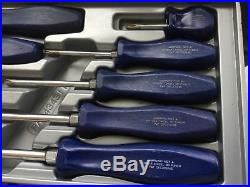 Snap on tools screwdriver set BLUE 8 pc old skool set snap-on screwdrivers blue