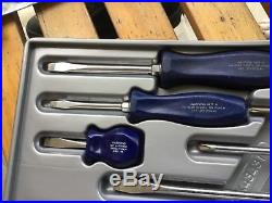 Snap on tools screwdriver set BLUE 8 pc old skool set snap-on screwdrivers blue