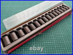 Snap on tools usa 10mm 24mm shallow impact sockets 1/2 drive, new list £302