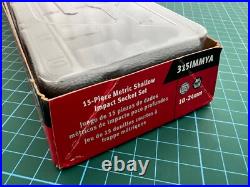 Snap on tools usa 10mm 24mm shallow impact sockets 1/2 drive, new list £302