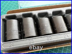 Snap on tools usa 10mm 24mm shallow impact sockets 1/2 drive, new list £302