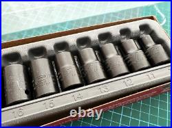 Snap on tools usa 10mm 24mm shallow impact sockets 1/2 drive, new list £302