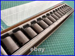 Snap on tools usa 10mm 24mm shallow impact sockets 1/2 drive, new list £302