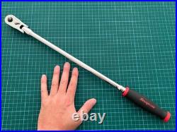 Snap on tools usa 3/8 drive soft grip flex head quick release chrome ratchet