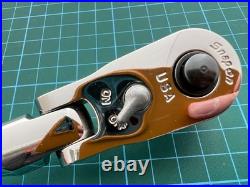 Snap on tools usa 3/8 drive soft grip flex head quick release chrome ratchet