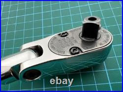 Snap on tools usa 3/8 drive soft grip flex head quick release chrome ratchet