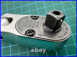 Snap on tools usa 3/8 drive soft grip flex head quick release chrome ratchet
