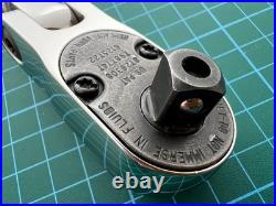 Snap on tools usa 3/8 drive soft grip flex head quick release chrome ratchet