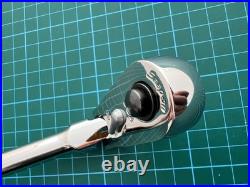 Snap on tools usa 3/8 drive soft grip flex head quick release chrome ratchet