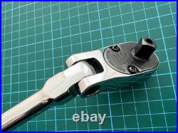 Snap on tools usa 3/8 drive soft grip flex head quick release chrome ratchet