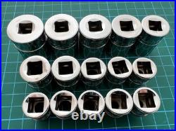 Snap on tools usa 6mm 20mm FDX shallow 3/8 drive chrome sockets list £316.08