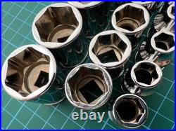 Snap on tools usa 6mm 20mm FDX shallow 3/8 drive chrome sockets list £316.08