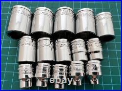 Snap on tools usa 6mm 20mm FDX shallow 3/8 drive chrome sockets list £316.08