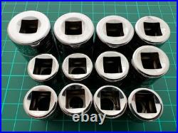 Snap on tools usa 8mm 19mm shallow 3/8 drive chrome sockets list £214.98
