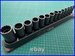 Snap on tools usa 8mm 24mm deep impact sockets 3/8 drive, new list £343