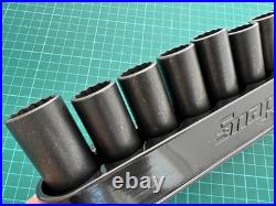 Snap on tools usa 8mm 24mm deep impact sockets 3/8 drive, new list £343