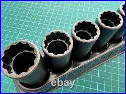 Snap on tools usa 8mm 24mm deep impact sockets 3/8 drive, new list £343