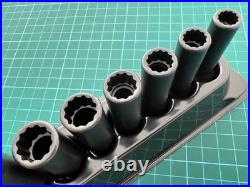 Snap on tools usa 8mm 24mm deep impact sockets 3/8 drive, new list £343