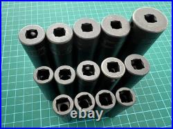 Snap on tools usa 8mm 24mm deep impact sockets 3/8 drive, new list £343