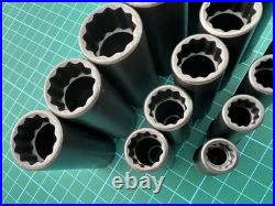 Snap on tools usa 8mm 24mm deep impact sockets 3/8 drive, new list £343