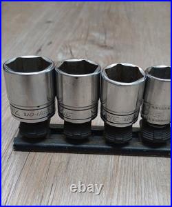 Snap-on twist-lock socket set and rail organizer