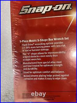 Snapn on tools 5-pc metric S shaped box wrench set sbxm605