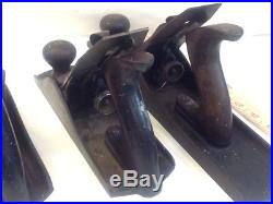 Stanley Bailey Hand Plane Lot of 4 No. 3, 4 1/2, 5 1/2