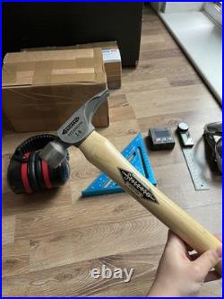 Stiletto 14oz Titanium Framing Hammer 14 Curved Hickory with Carpentry Bundle