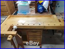 Swedish Broderna sjobergs Wood working bench with two vices