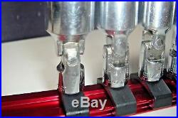 Swivel 1/4 Socket Set 14 Piece 12 Point Snap-On Tools With Rail 3/16- 9/16 G8