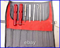UNUSUAL ROBERT SORBY CHISEL SET of 6 chisels & 2 handles