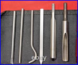 UNUSUAL ROBERT SORBY CHISEL SET of 6 chisels & 2 handles