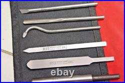 UNUSUAL ROBERT SORBY CHISEL SET of 6 chisels & 2 handles