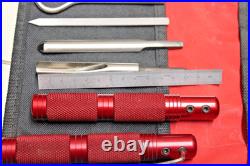 UNUSUAL ROBERT SORBY CHISEL SET of 6 chisels & 2 handles