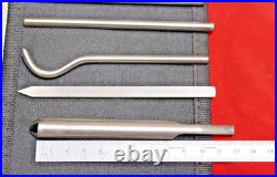 UNUSUAL ROBERT SORBY CHISEL SET of 6 chisels & 2 handles