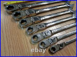 USA Made CRAFTSMAN LOCKING FLEX HEAD Ratcheting Wrench Set METRIC 7 pc. Mm