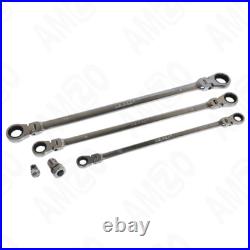 US PRO 10PC Extra Long Flexi Head Ratchet Spanner Wrench Set CR-V 2218 US PRO 10PC Extra Long Flexi Head Ratchet Spanner Wrench Set CR-V 2218