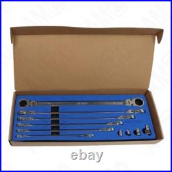 US PRO 10PC Extra Long Flexi Head Ratchet Spanner Wrench Set CR-V 2218 US PRO 10PC Extra Long Flexi Head Ratchet Spanner Wrench Set CR-V 2218