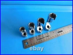 Used, Snap On Tools 3/8 In. Drive Sae Flare Nut Sockets, Lot Of 4
