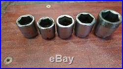 Used Snap on 3/4Drive sockets & 1 Drive King Dick sockets, snap on ratchet