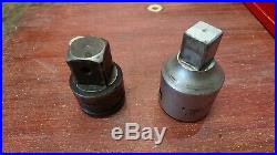 Used Snap on 3/4Drive sockets & 1 Drive King Dick sockets, snap on ratchet