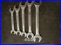 VTG 1968 Craftsman 5-Piece Open-End Wrench Set USA Made Collector Quality