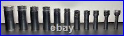 VTG Snap On SFS Deep Socket Set SAE 3/8 Drive 6 Point 11 Pc 1/4-7/8