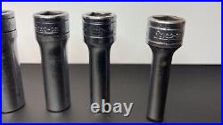 VTG Snap On SFS Deep Socket Set SAE 3/8 Drive 6 Point 11 Pc 1/4-7/8