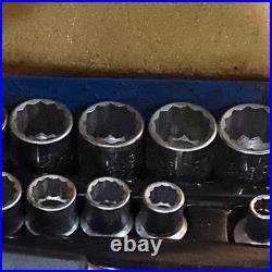 Vintage 1960s King Dick Piece socket set Metric, AF & BSW sockets