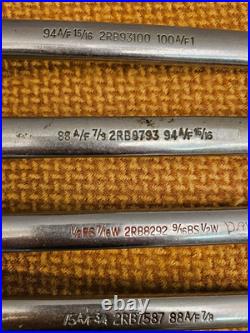 Vintage 60/70s Britool 2RB Double-Ended Offset Swan Neck Ring Spanners 11x AF/BS