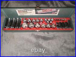 Vintage Allied Profesional Mechanics Deep And Shallow Metric Socket Set