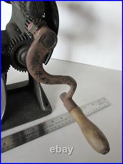Vintage American Hand Crank Leather Cutter Trimmer Antique St. Louis Made in USA